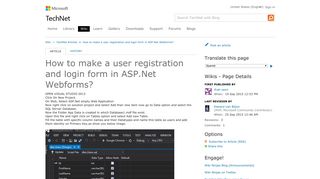 How to make a user registration and login form in ASP.Net Webforms ...