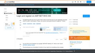 Login and register on ASP.NET MVC 5/6 - Stack Overflow