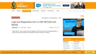 [Solved] Login and Registration form in ASP.NET(C#) with MySQL ...