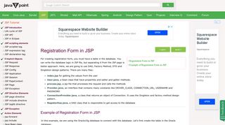Registration Form in JSP - javatpoint