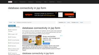 database connectivity in jsp form - RoseIndia