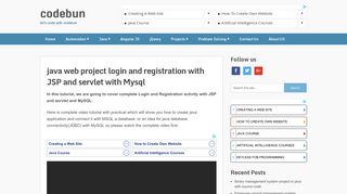 java web project login and registration with JSP and servlet with Mysql ...
