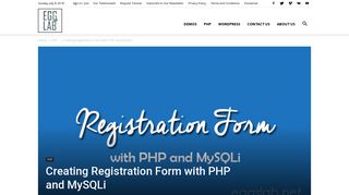 Creating Registration Form with PHP and MySQLi - Eggs Lab