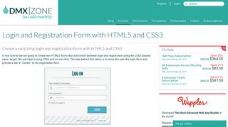 Login and Registration Form with HTML5 and CSS3 - Articles ...