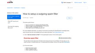 How to setup a outgoing spam filter – Openprovider