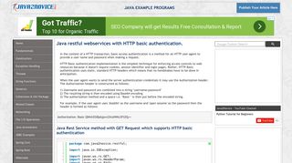 Restful webservices with HTTP basic authentication - Java Restful ...