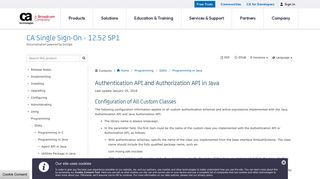 Authentication API and Authorization API in Java - CA Single Sign ...