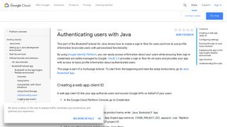 Authenticating users with Java | Java | Google Cloud