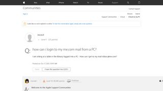 how can i login to my me.com mail from a … - Apple Community ...