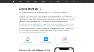 Create an Apple ID - Apple Support