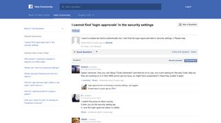 I cannot find 'login approvals' in the security settings | Facebook Help ...