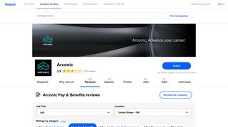 Working at Arconic: 79 Reviews about Pay & Benefits | Indeed.com