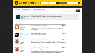 If you cannot log in - Armor Games Community