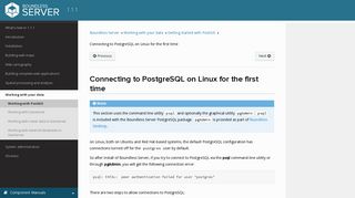 Connecting to PostgreSQL on Linux for the first time - Opengeo Suite