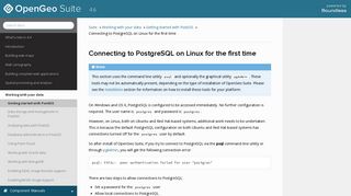 Connecting to PostgreSQL on Linux for the first ... - Boundless Connect