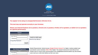 Student Login - ASE Student Certification