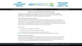 Submitter Login Page - 2019 ASN Foundation Scholarship Portal ...