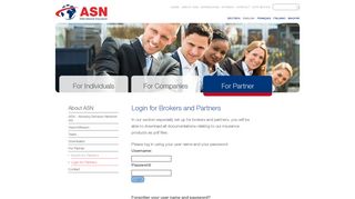 Login for Partners: ASN