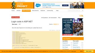 Login code in ASP.NET - CodeProject