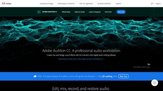 Buy Adobe Audition CC | Audio recording, editing, and mixing software