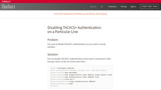 Disabling TACACS+ Authentication on a Particular Line - Cisco IOS ...