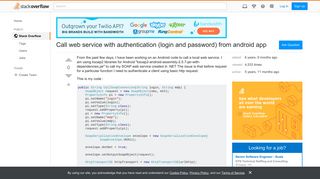 Call web service with authentication (login and password) from ...