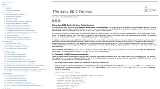 Using the JDBC Realm for User Authentication - The Java EE 6 Tutorial