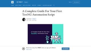 A Complete Guide For Your First TestNG Automation Script - itnext