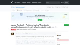 Azure Runbook - Asking showing 