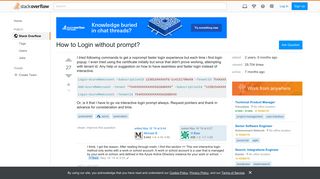 How to Login without prompt? - Stack Overflow