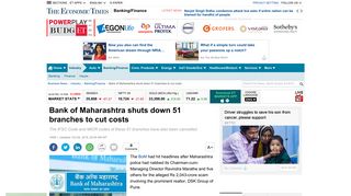 Bank of Maharashtra shuts down 51 branches to cut costs