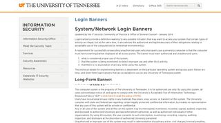 Login Banners - Information Security