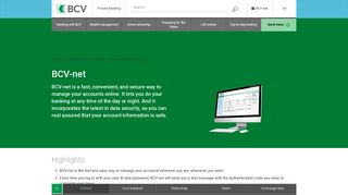 BCV-net | BCV - Banque Cantonale Vaudoise