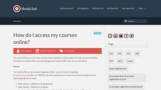 Tech Support Self Help - How do I access my courses online?