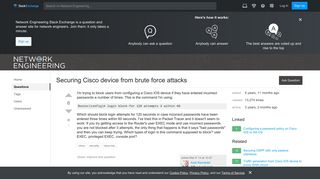 security - Securing Cisco device from brute force attacks ...
