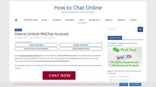 How to Unlock WeChat Account | How to Chat Online