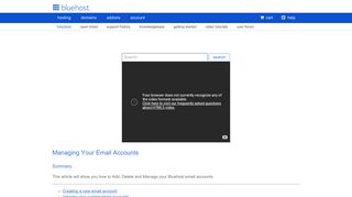 Email Account Setup - Bluehost Control Panel