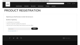 Product registration - Bose