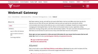 Access Webmail | Ball State University