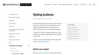 Styling buttons – Squarespace Help