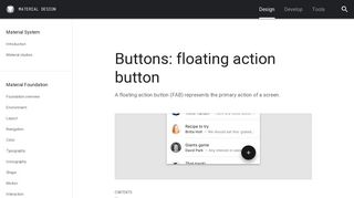 Buttons: floating action button - Material Design