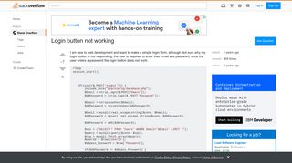 Login button not working - Stack Overflow