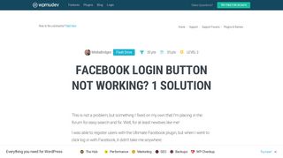 Facebook Login Button Not Working? 1 Solution - WPMU Dev
