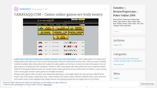 CAHAYAQQ.COM – Casino online games are truly money ...