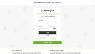 First Capital Bank:Login to Internet Banking