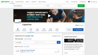 Capital One Cic manager Jobs | Glassdoor
