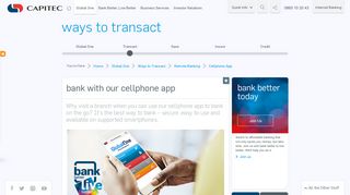 Cellphone App | Remote Banking | Capitec Bank
