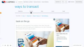 Bank on the Go | Ways to Transact | Capitec Bank