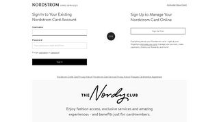 Nordstrom Card Services Login — Nordstrom Card Services