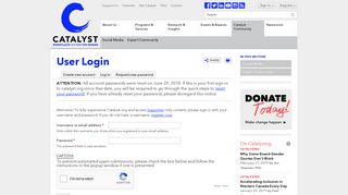 User login - Catalyst.org